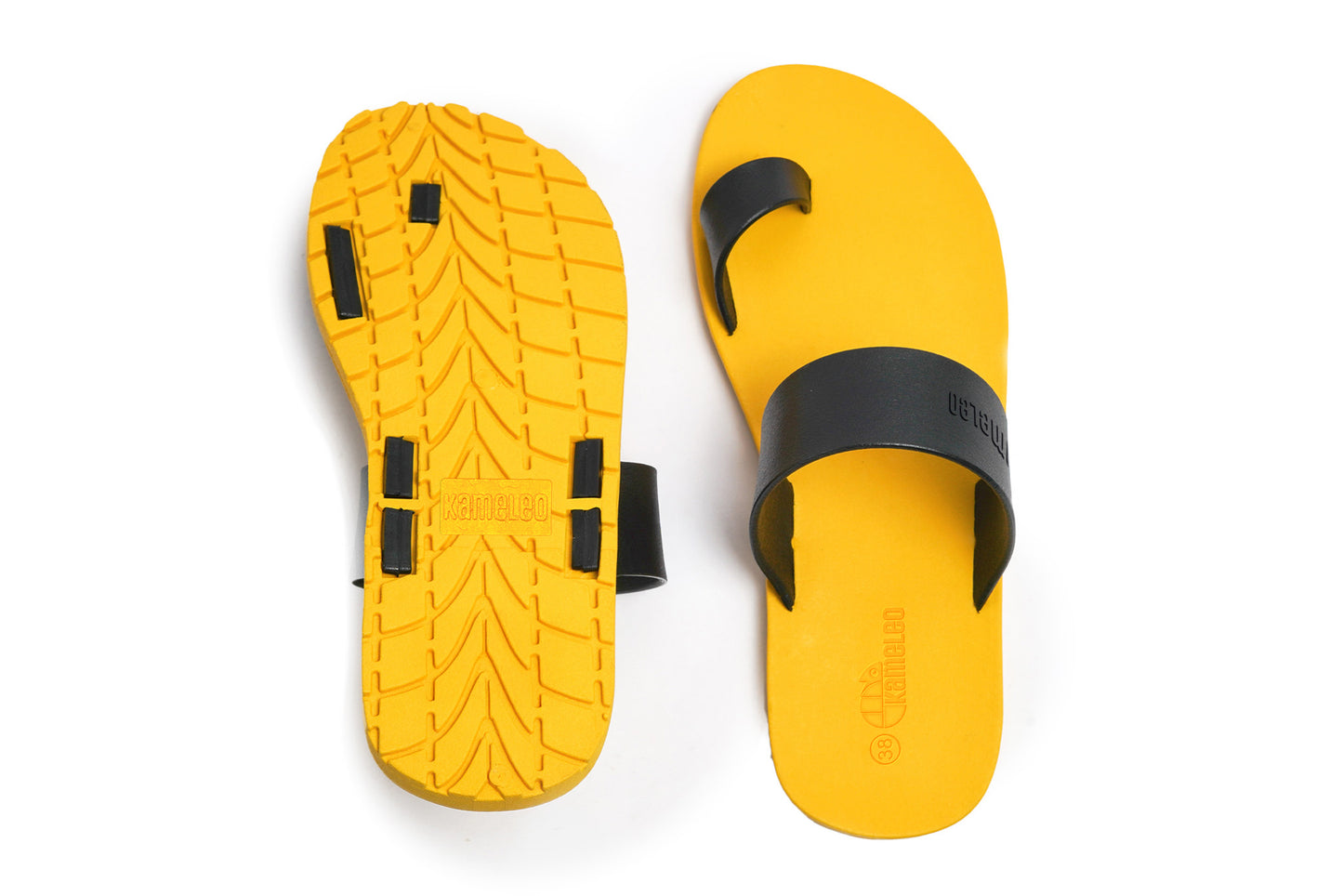 Pop Thumb Yellow Sole Black Strap