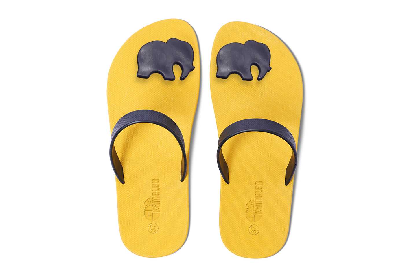 Poppi Ellie Yellow Sole Black Strap