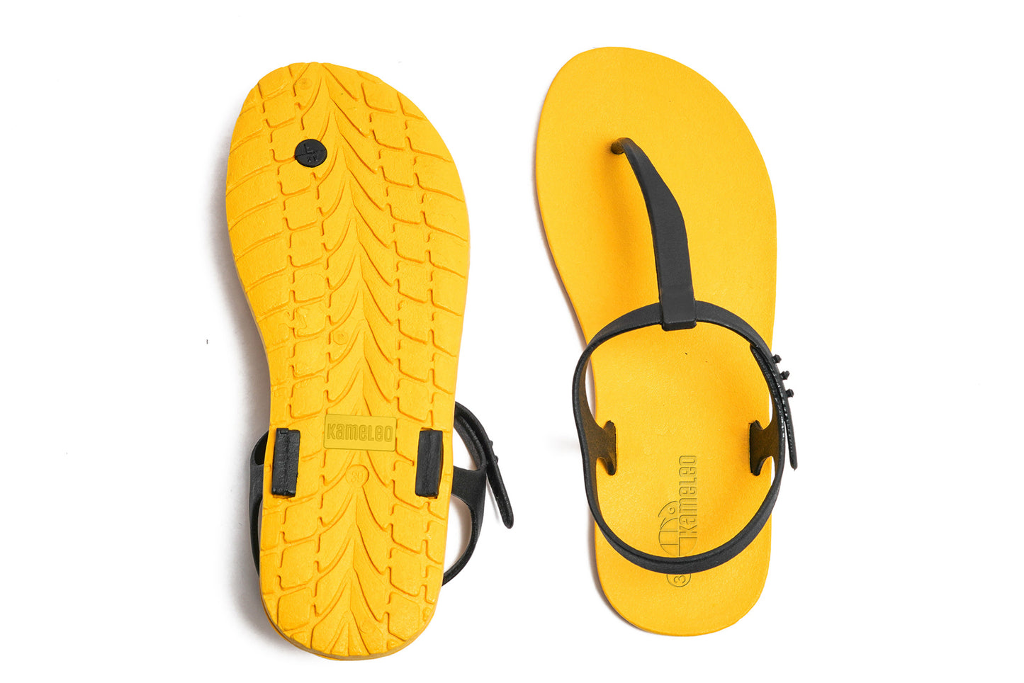 Saily Yellow Sole Black Strap