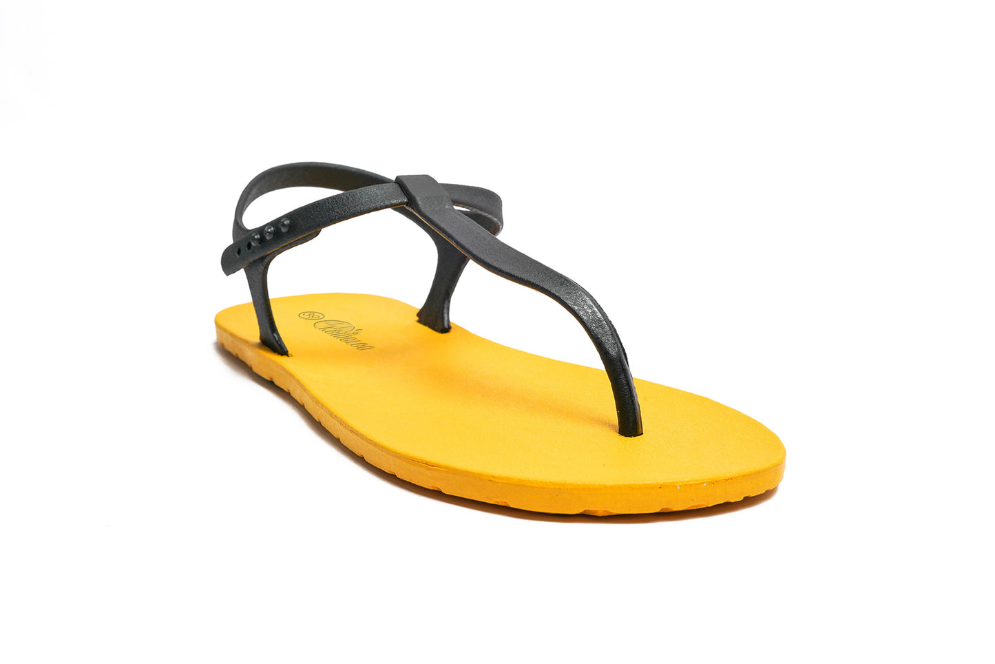 Saily Yellow Sole Black Strap