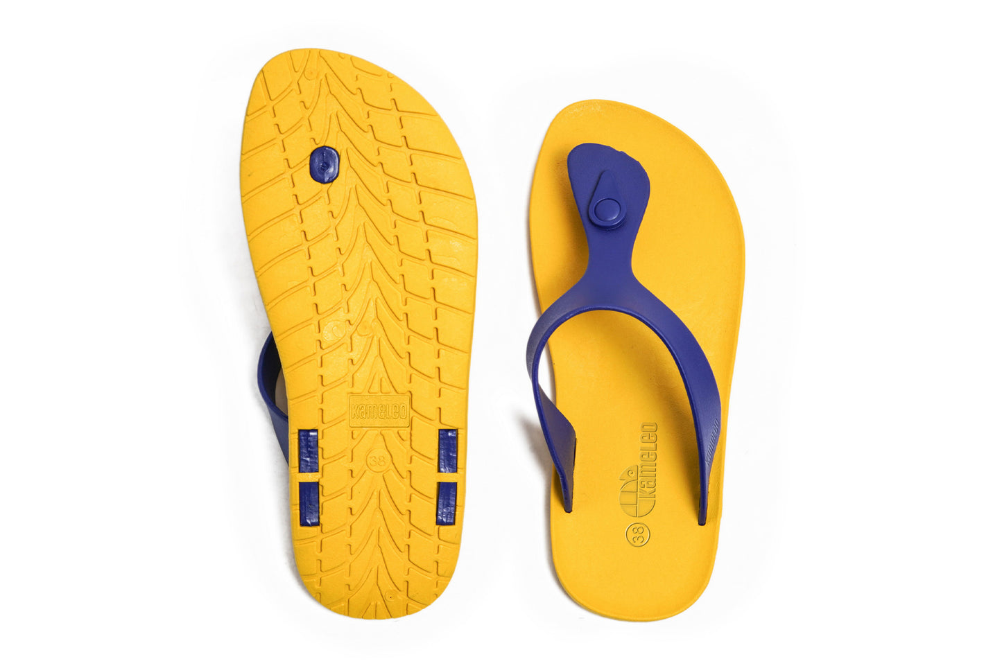 Candy Yellow Sole Blue Strap