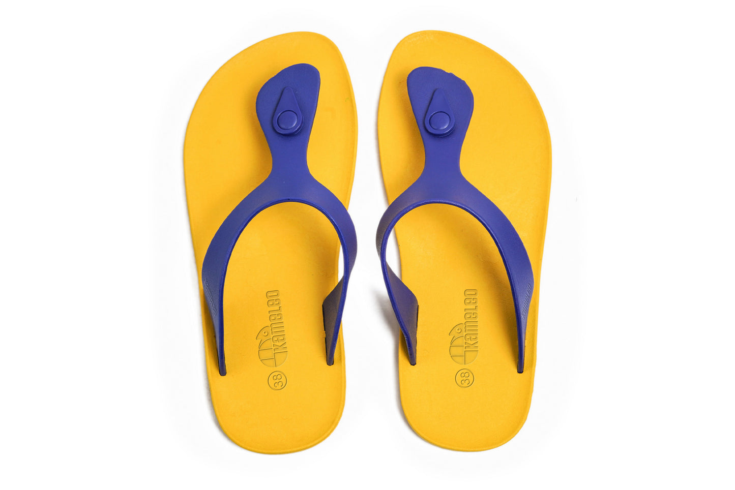Candy Yellow Sole Blue Strap