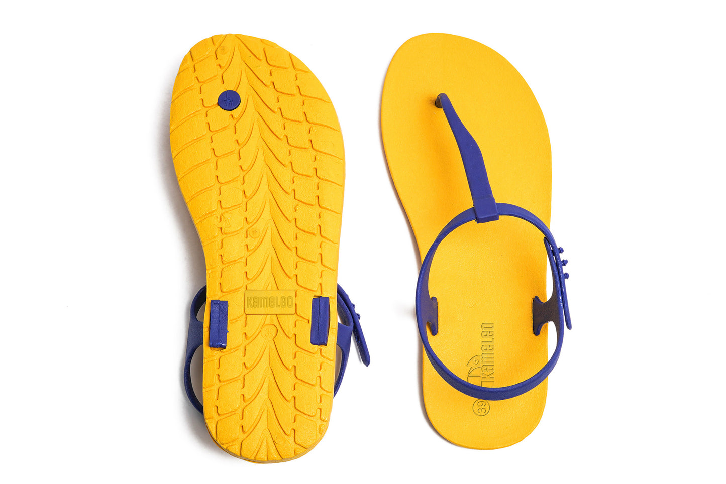 Saily Yellow Sole Blue Strap