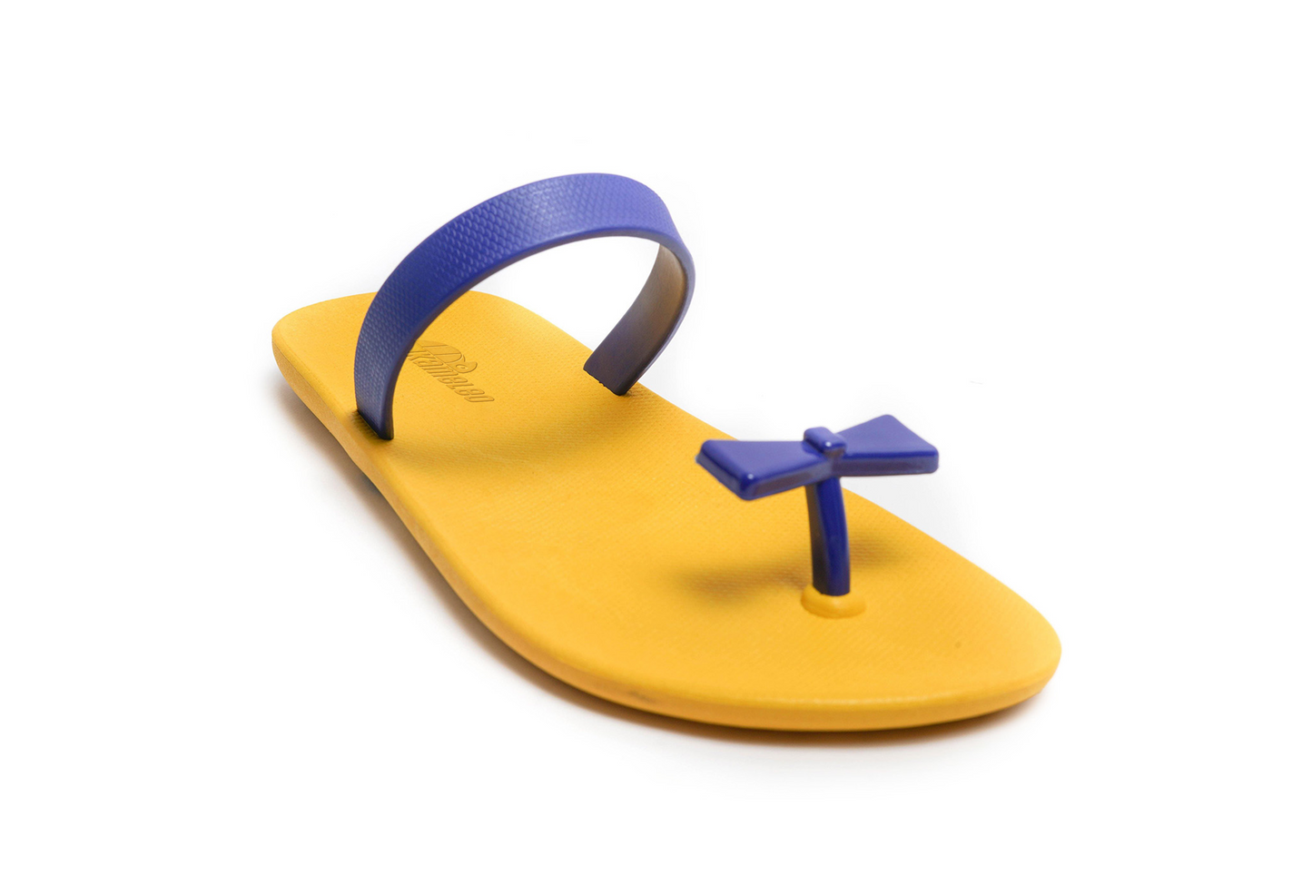 Poppi Bow Yellow Sole Blue Strap