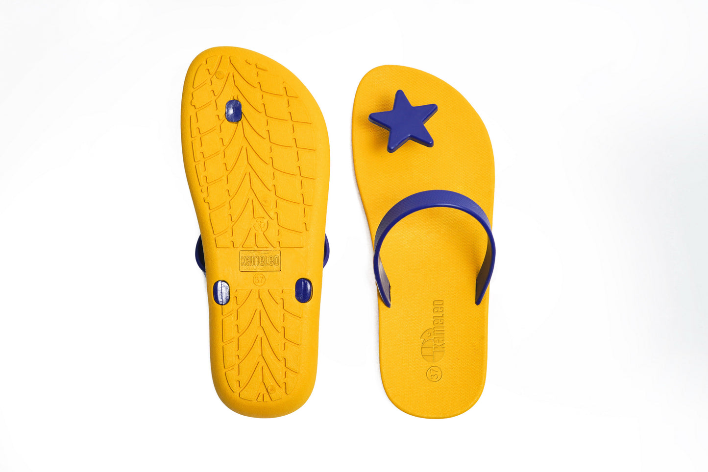 Poppi Star Yellow Sole Blue Strap