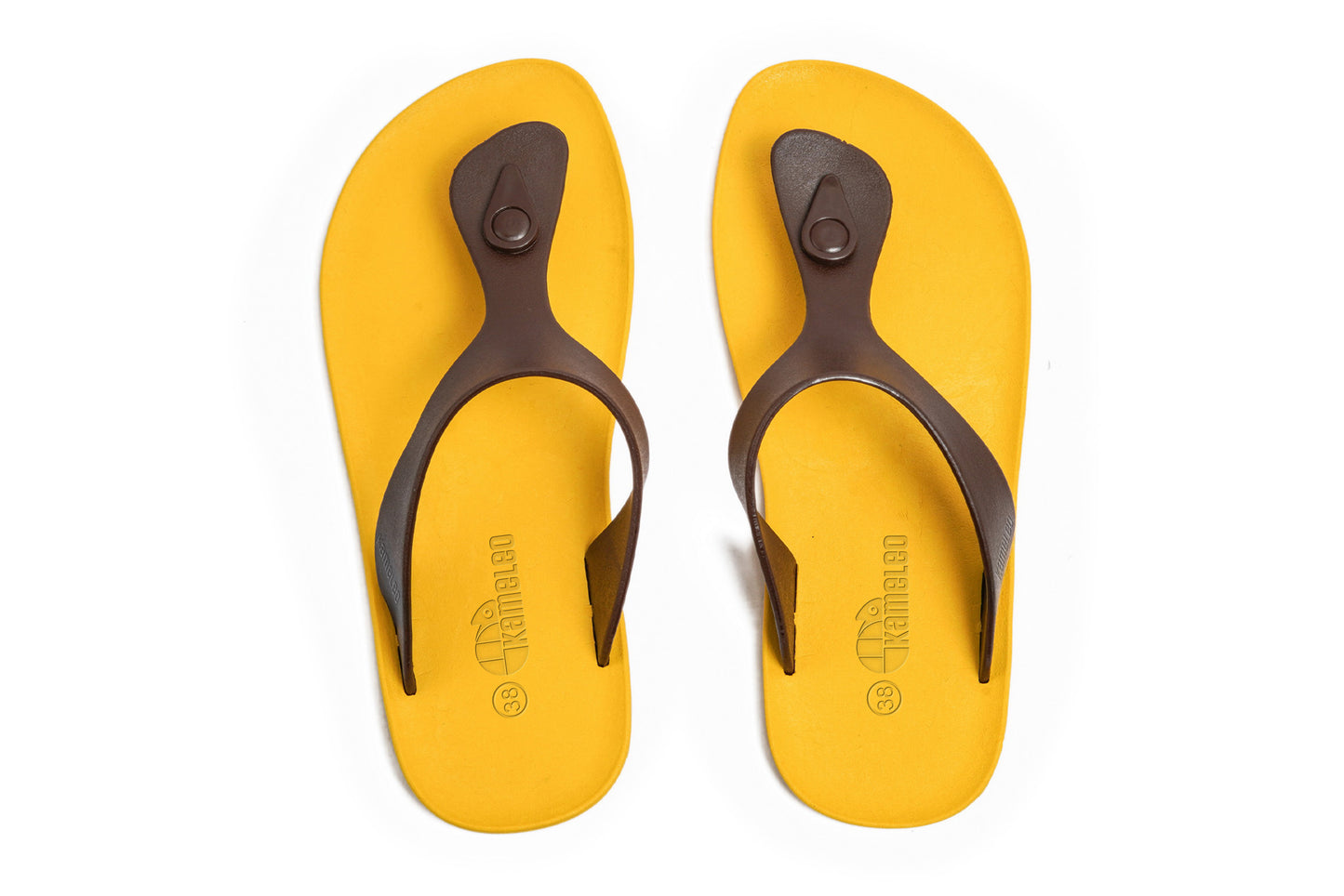 Candy Yellow Sole Brown Strap