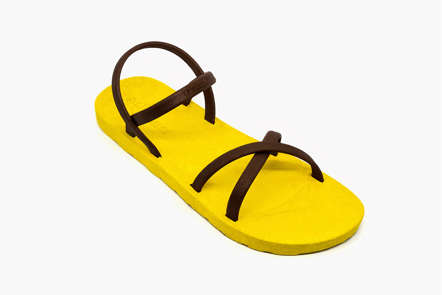 Cross Slim Yellow Sole Brown Strap
