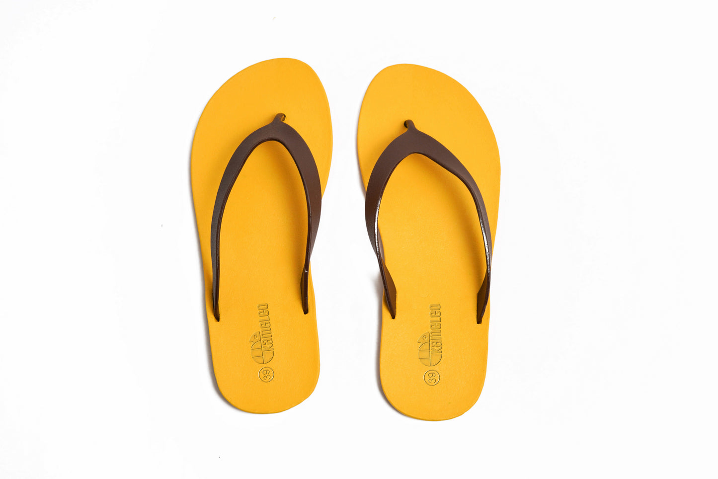 Flippy Yellow Sole Brown Strap