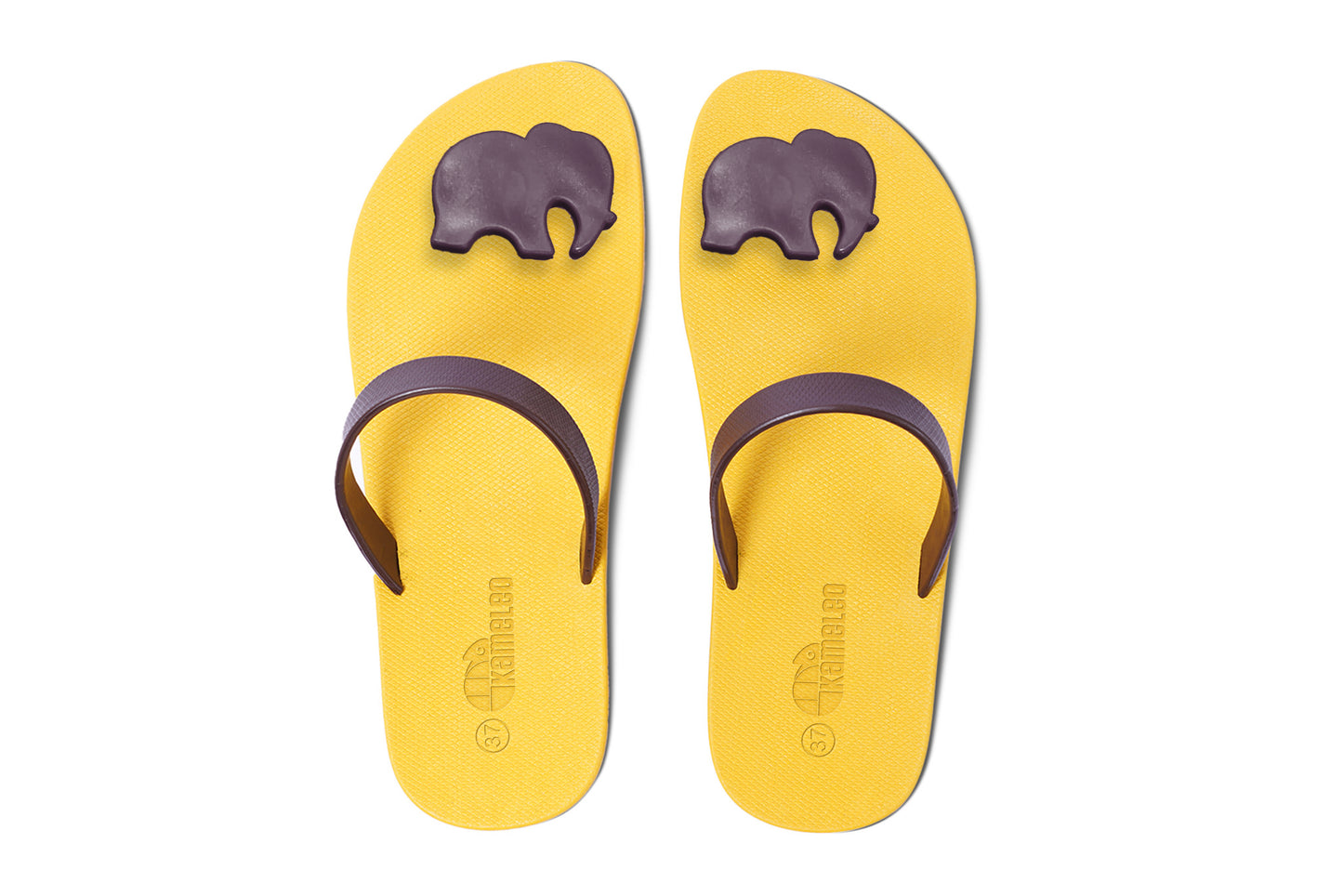 Poppi Ellie Yellow Sole Brown Strap