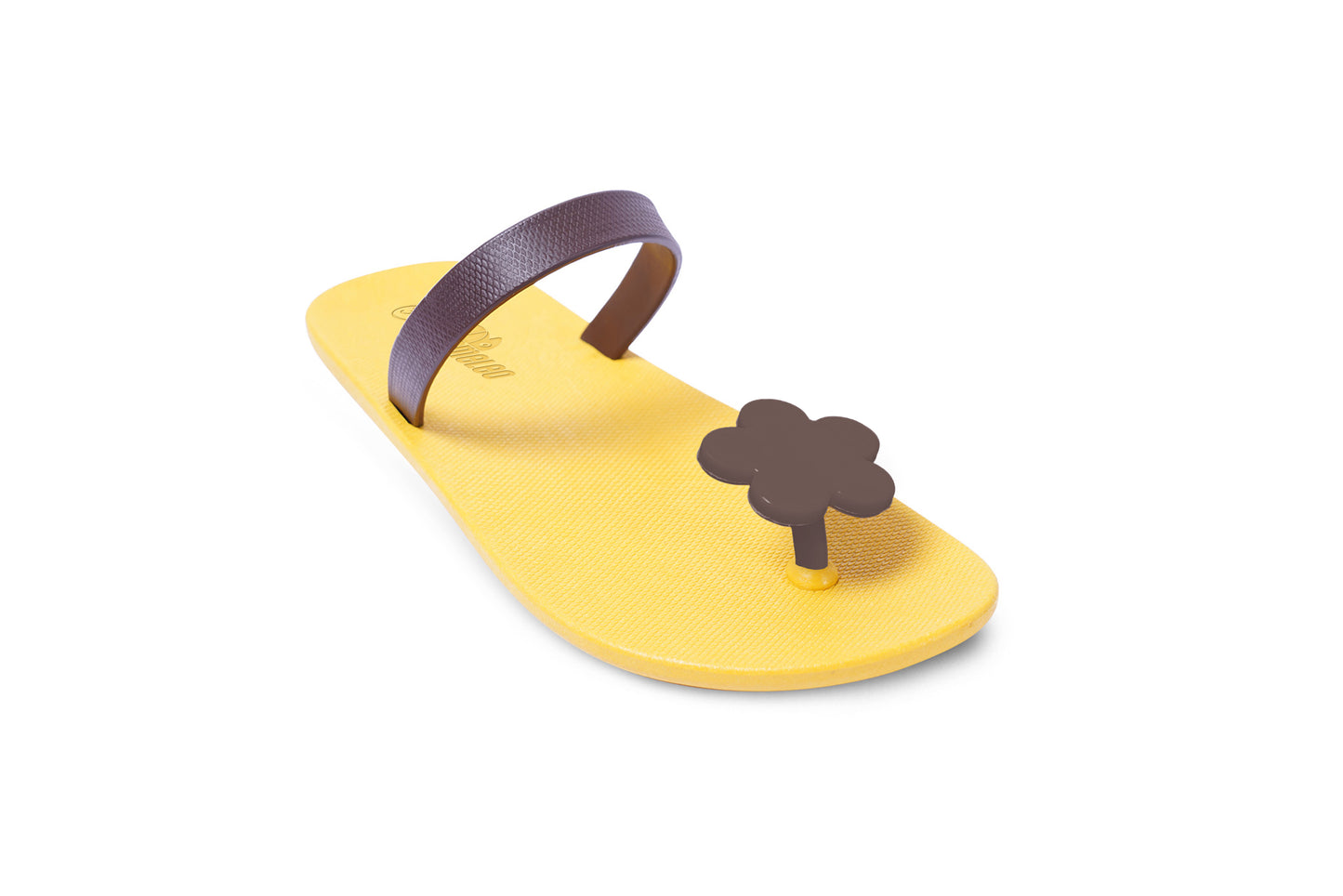 Poppi Flora Yellow Sole Brown Strap