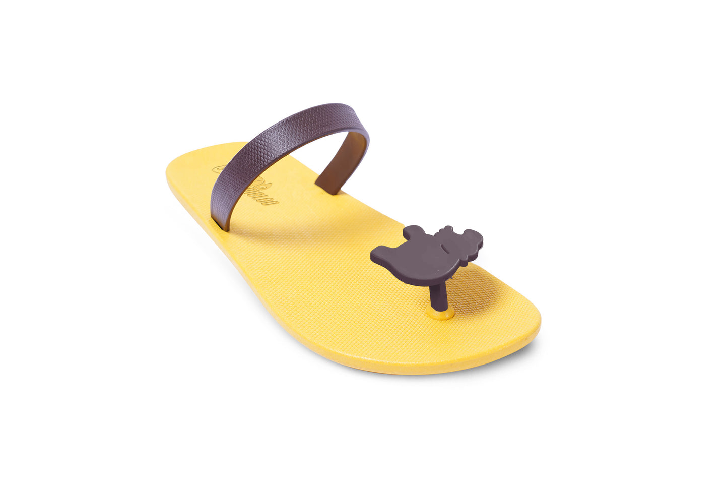 Poppi Hippo Yellow Sole Brown Strap