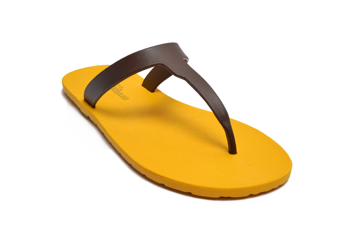 Thongs Yellow Sole Brown Strap