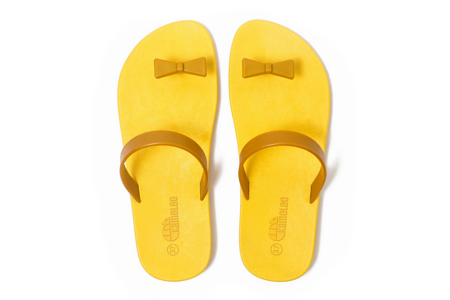 Poppi Bow Yellow Sole Caramel Strap