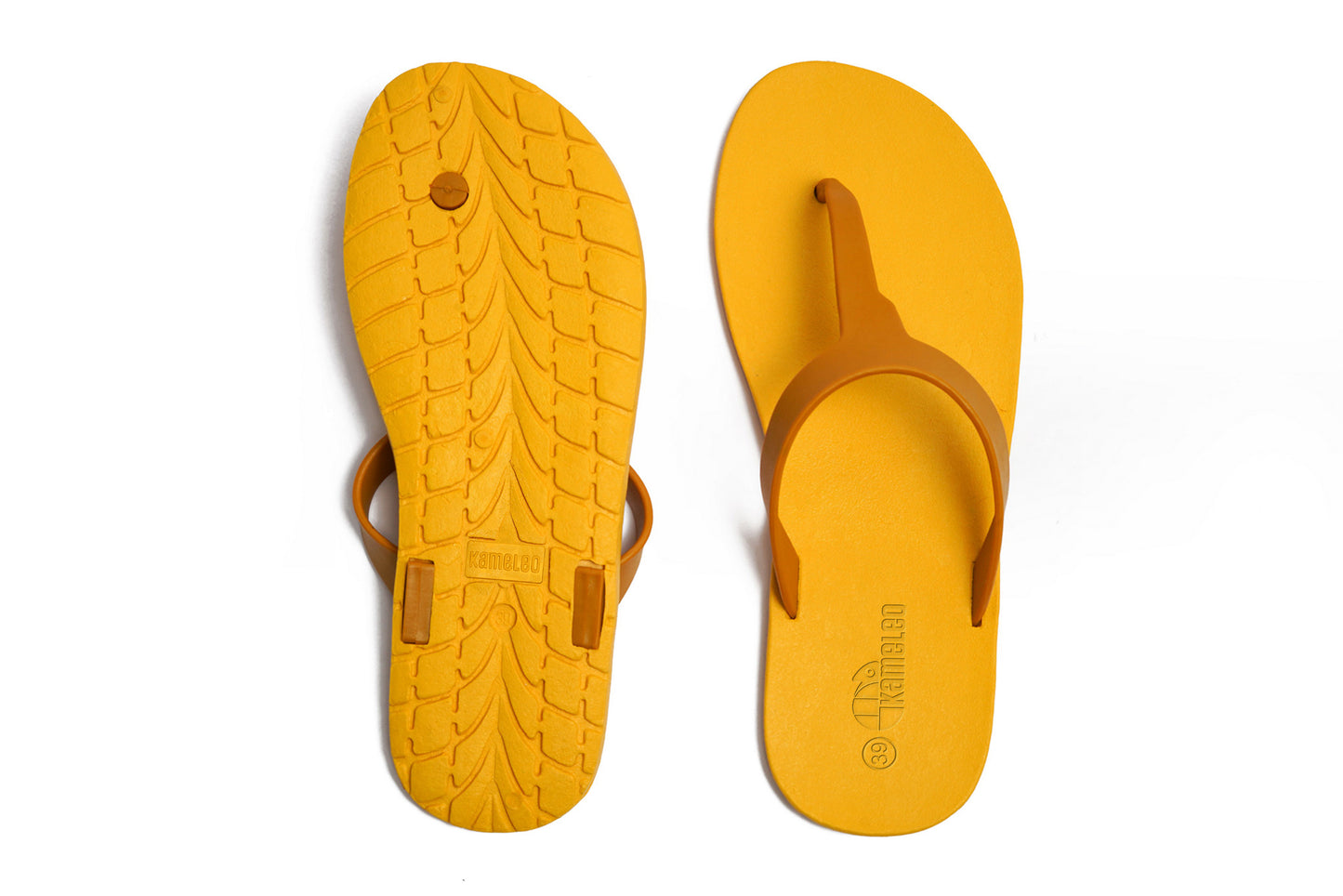 Thongs Yellow Sole Caramel Strap