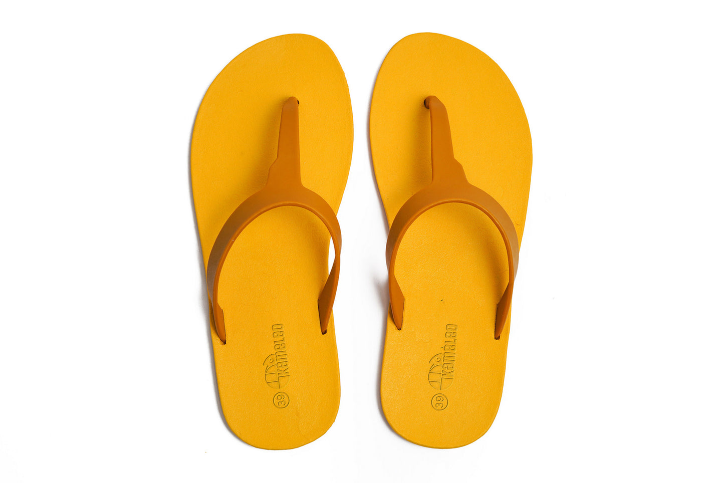Thongs Yellow Sole Caramel Strap