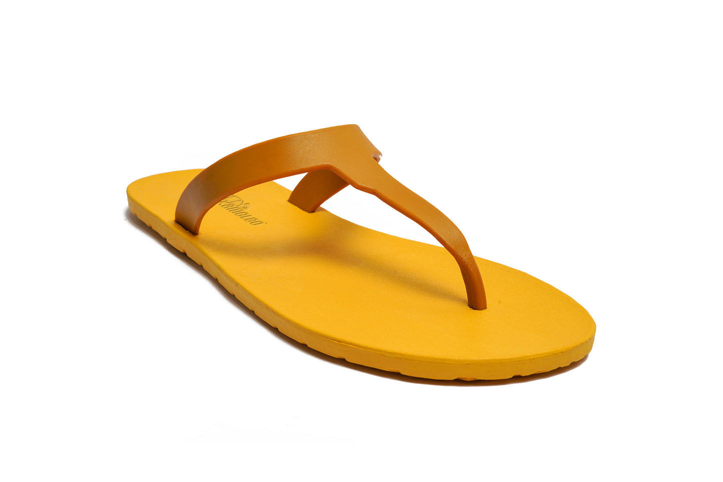 Thongs Yellow Sole Caramel Strap