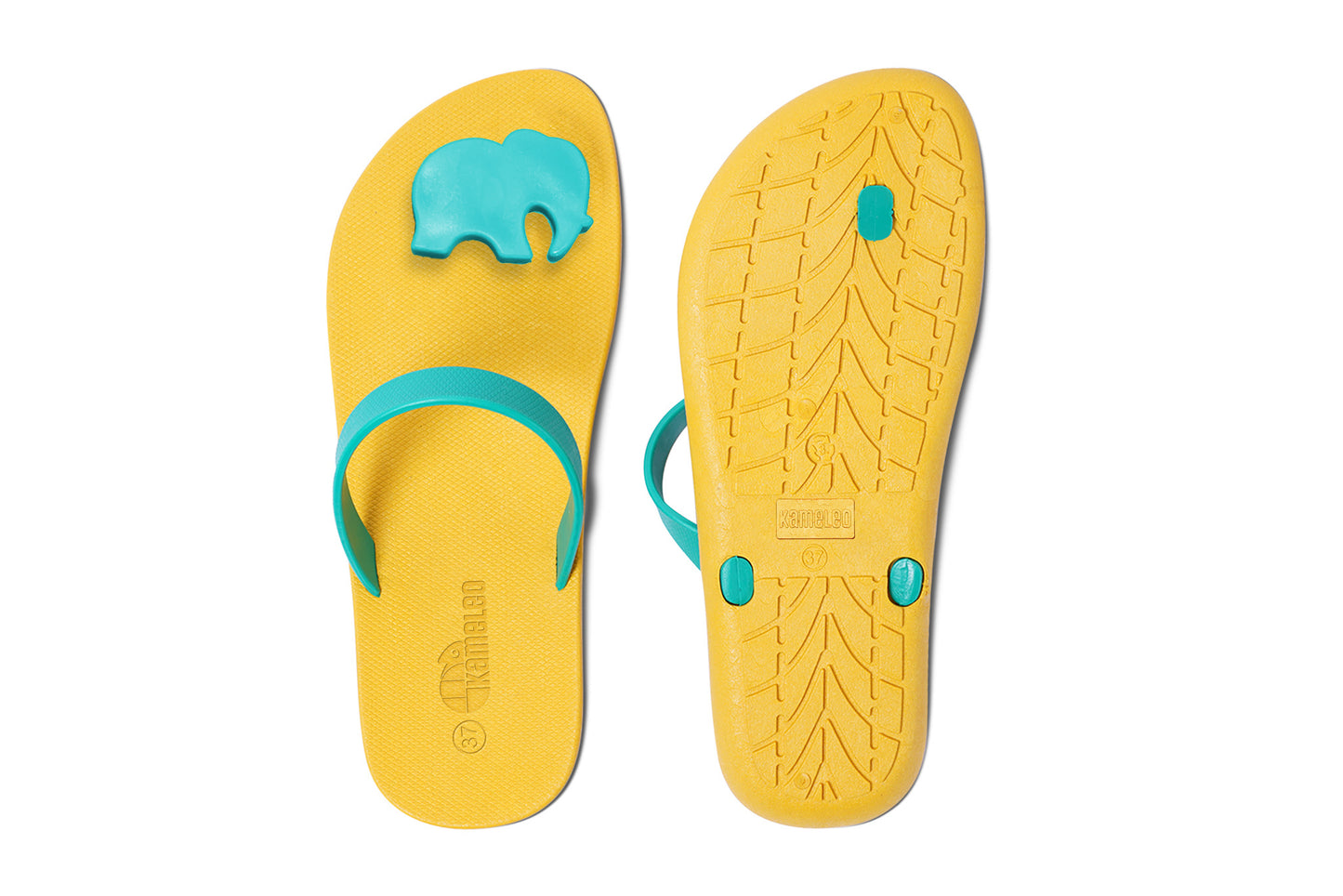 Poppi Ellie Yellow Sole Green Strap