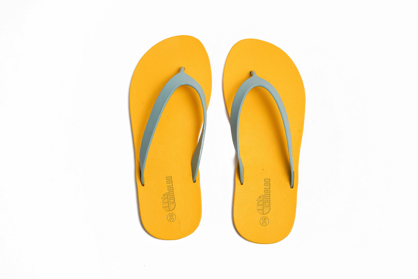 Flippy Yellow Sole Grey Strap