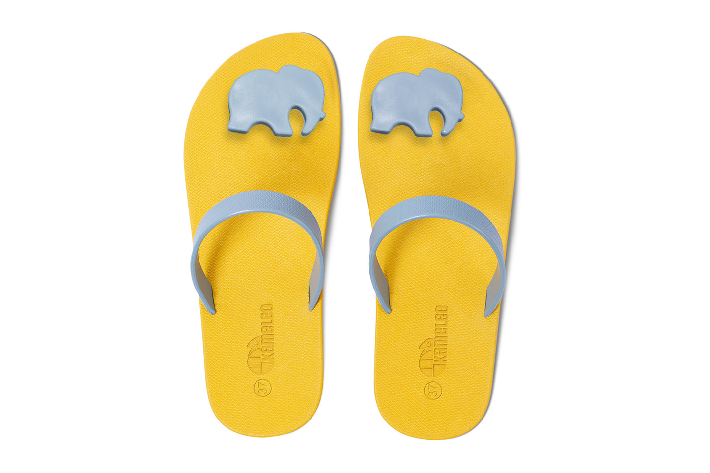 Poppi Ellie Yellow Sole Grey Strap