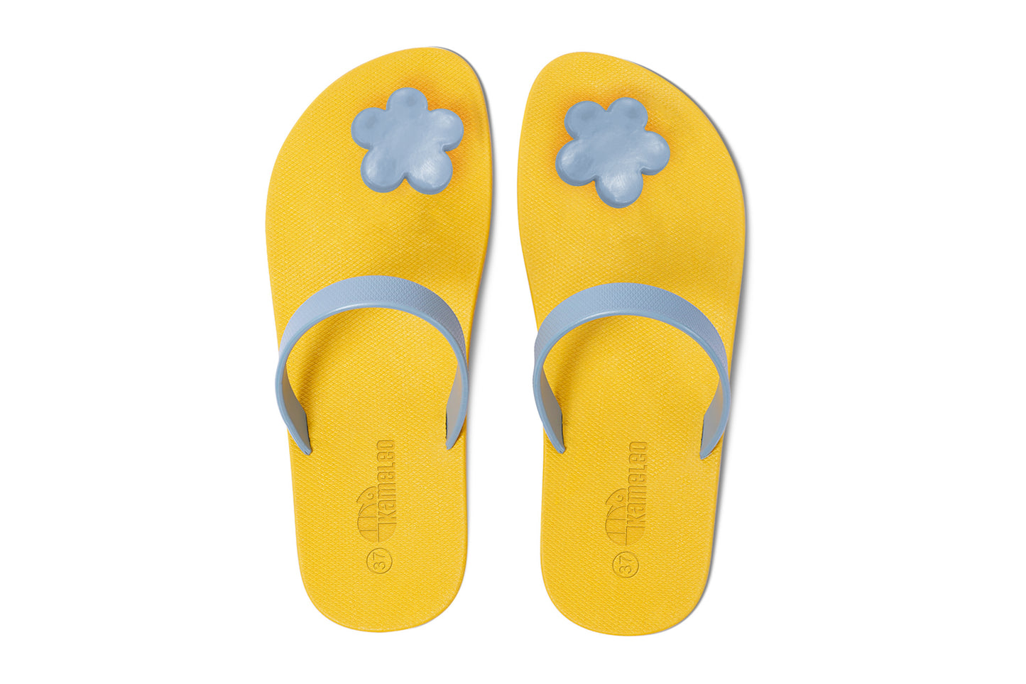 Poppi Flora Yellow Sole Grey Strap