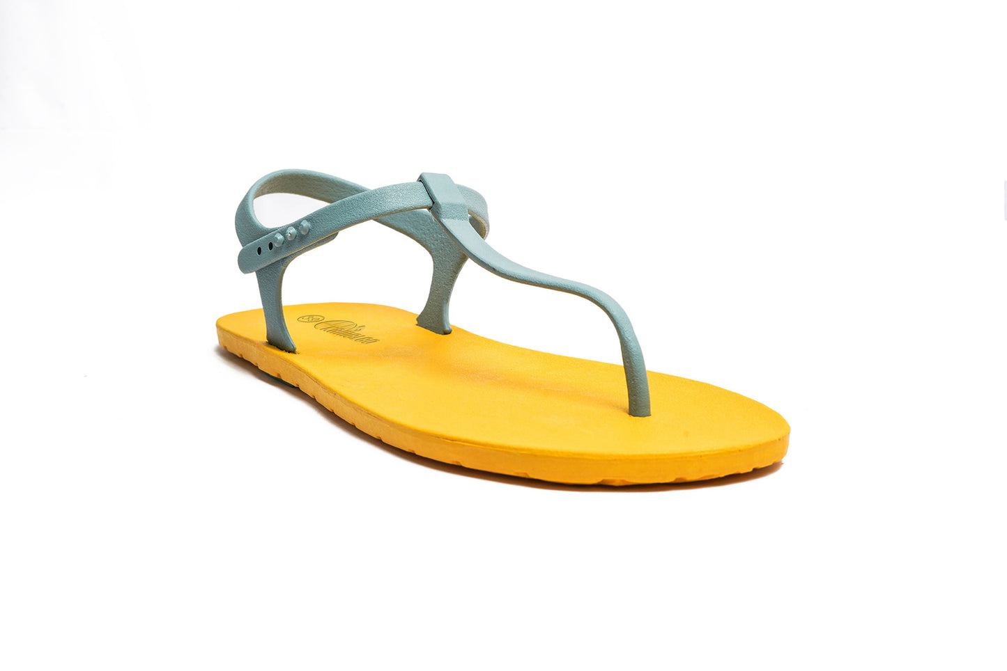 Saily Yellow Sole Grey Strap