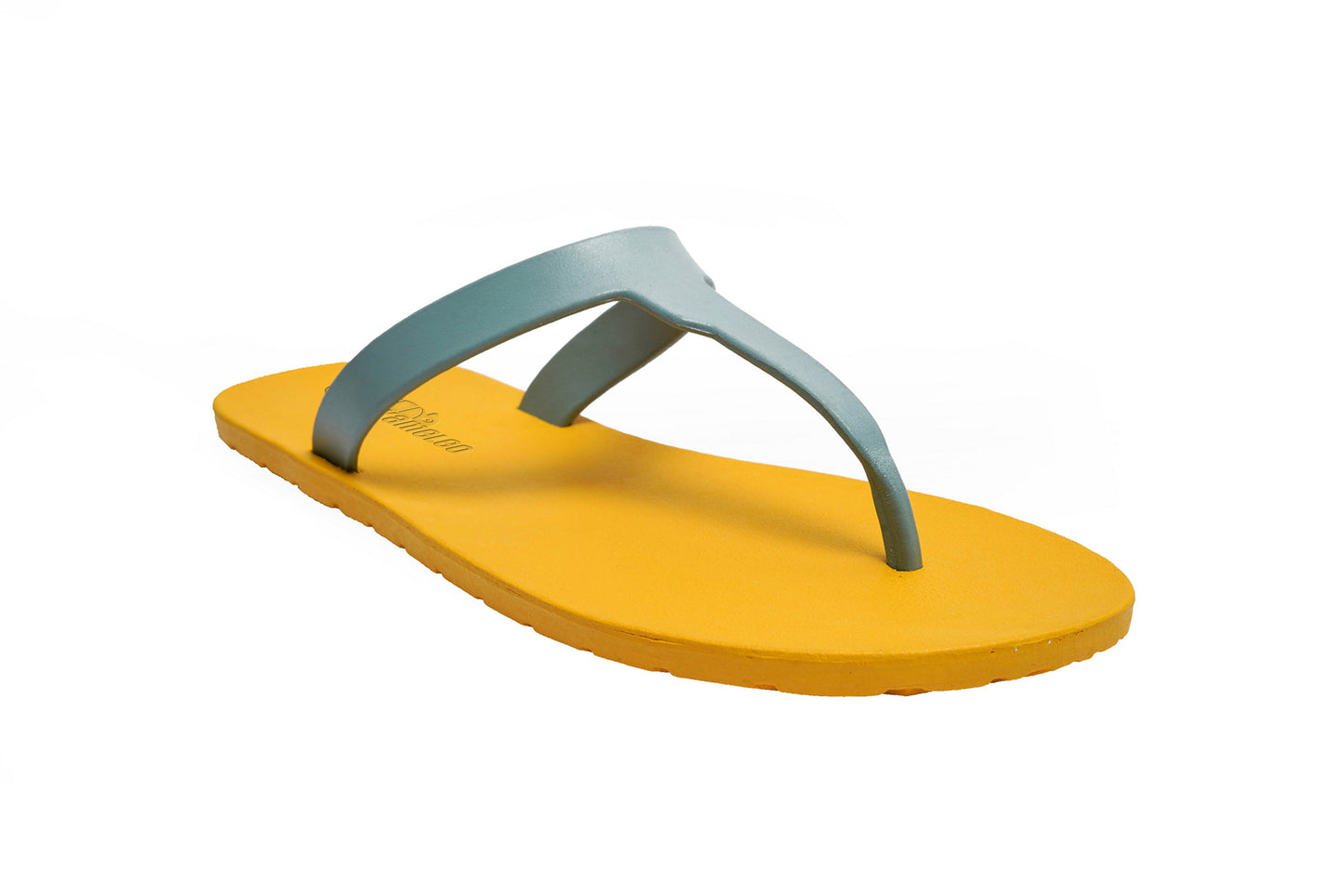 Thongs Yellow Sole Grey Strap