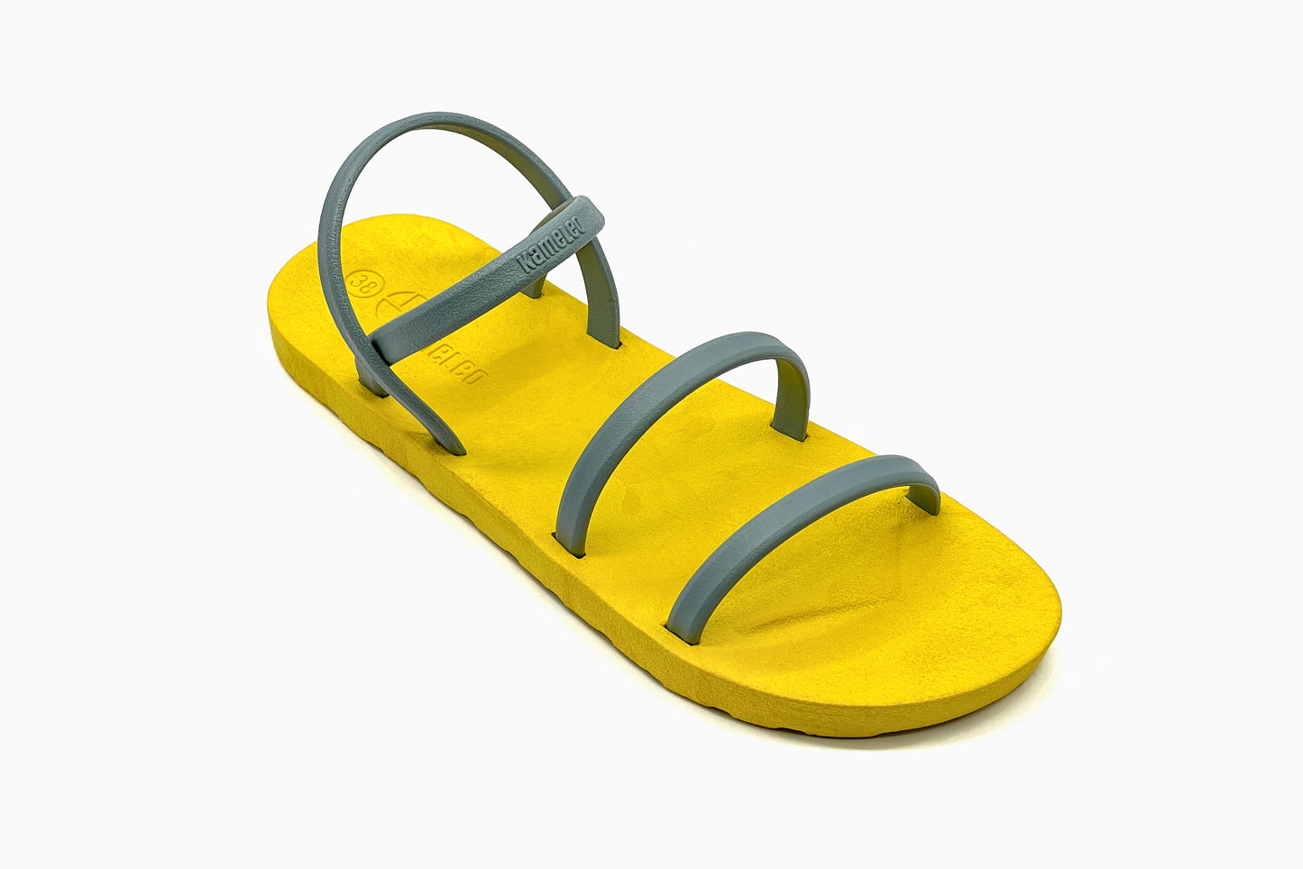Twin Slim Yellow Sole Grey Strap
