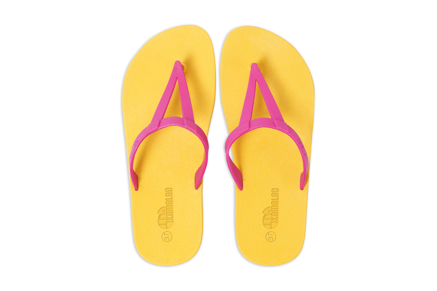 Eiffel Yellow Sole Pink Strap