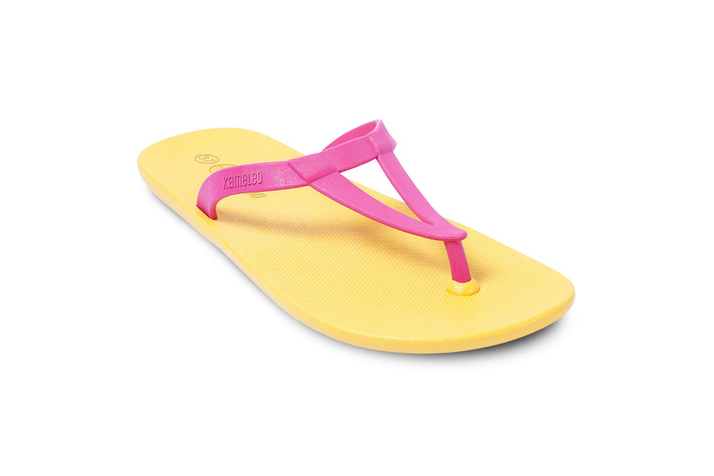 Eiffel Yellow Sole Pink Strap