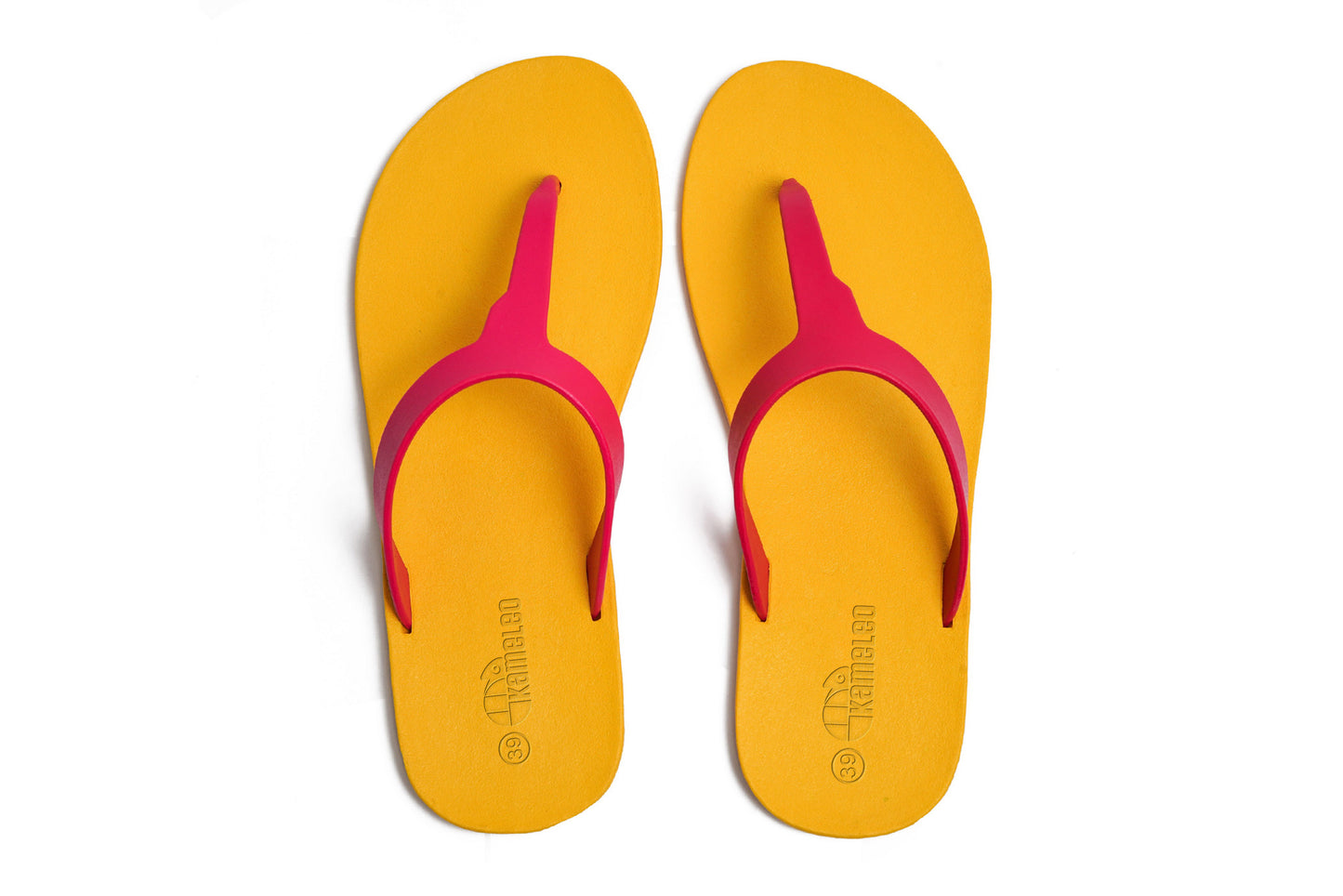 Thongs Yellow Sole Pink Strap