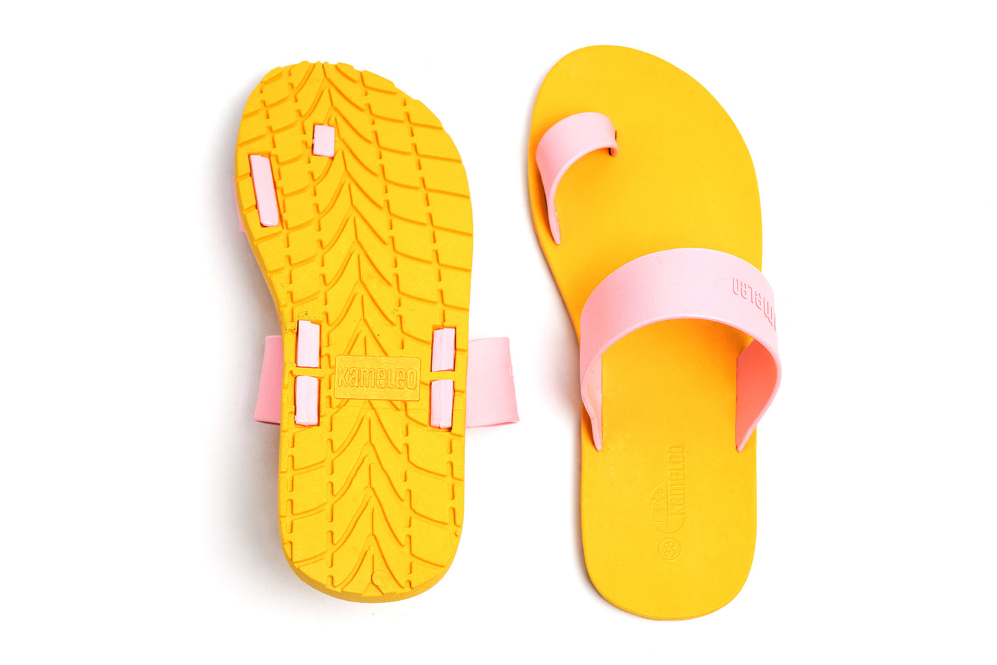 Pop Thumb Yellow Sole LightPink Strap