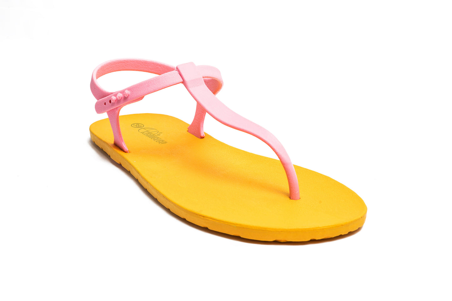 Saily Yellow Sole LightPink Strap