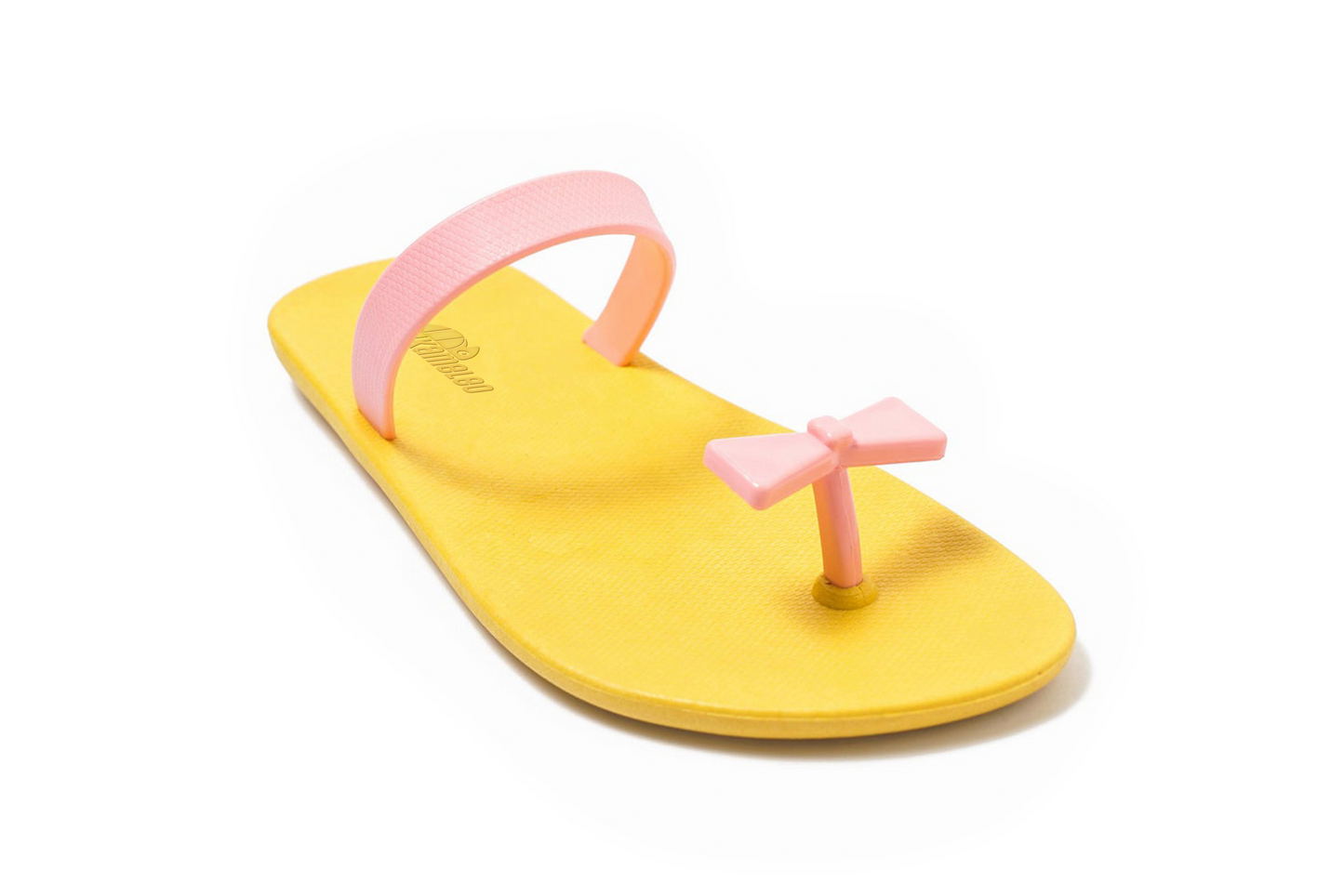Poppi Bow Yellow Sole LightPink Strap