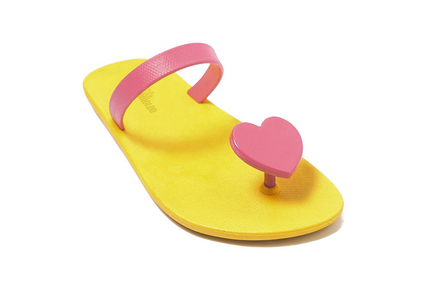Poppi Heart Yellow Sole LightPink Strap