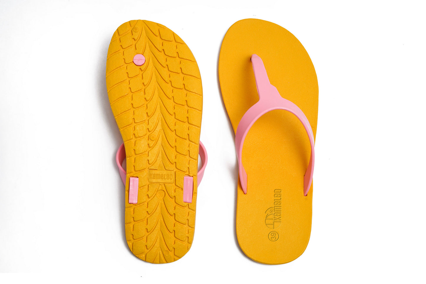 Thongs Yellow Sole LightPink Strap