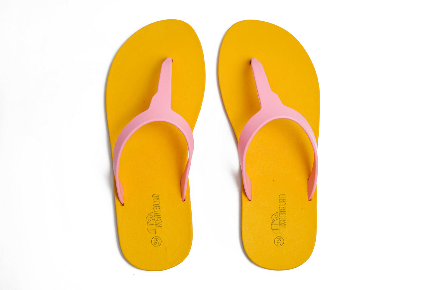 Thongs Yellow Sole LightPink Strap