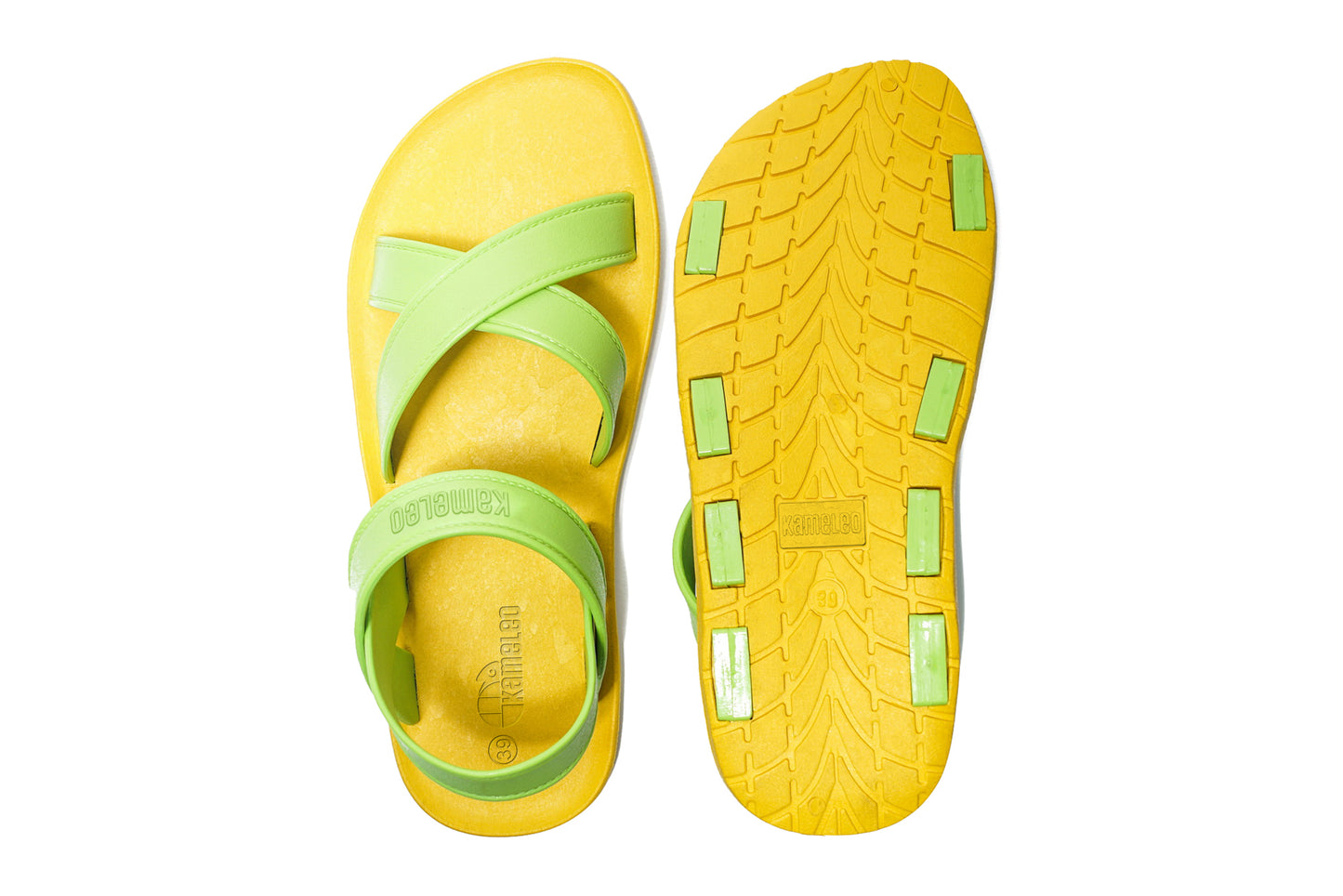Cross Plus Yellow Sole Lime Strap