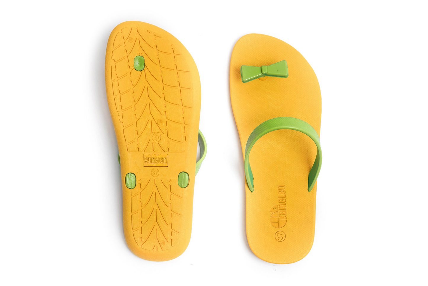 Poppi Bow Yellow Sole Lime Strap