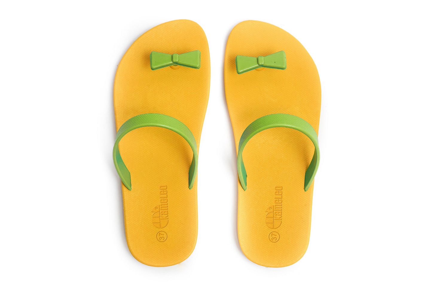 Poppi Bow Yellow Sole Lime Strap