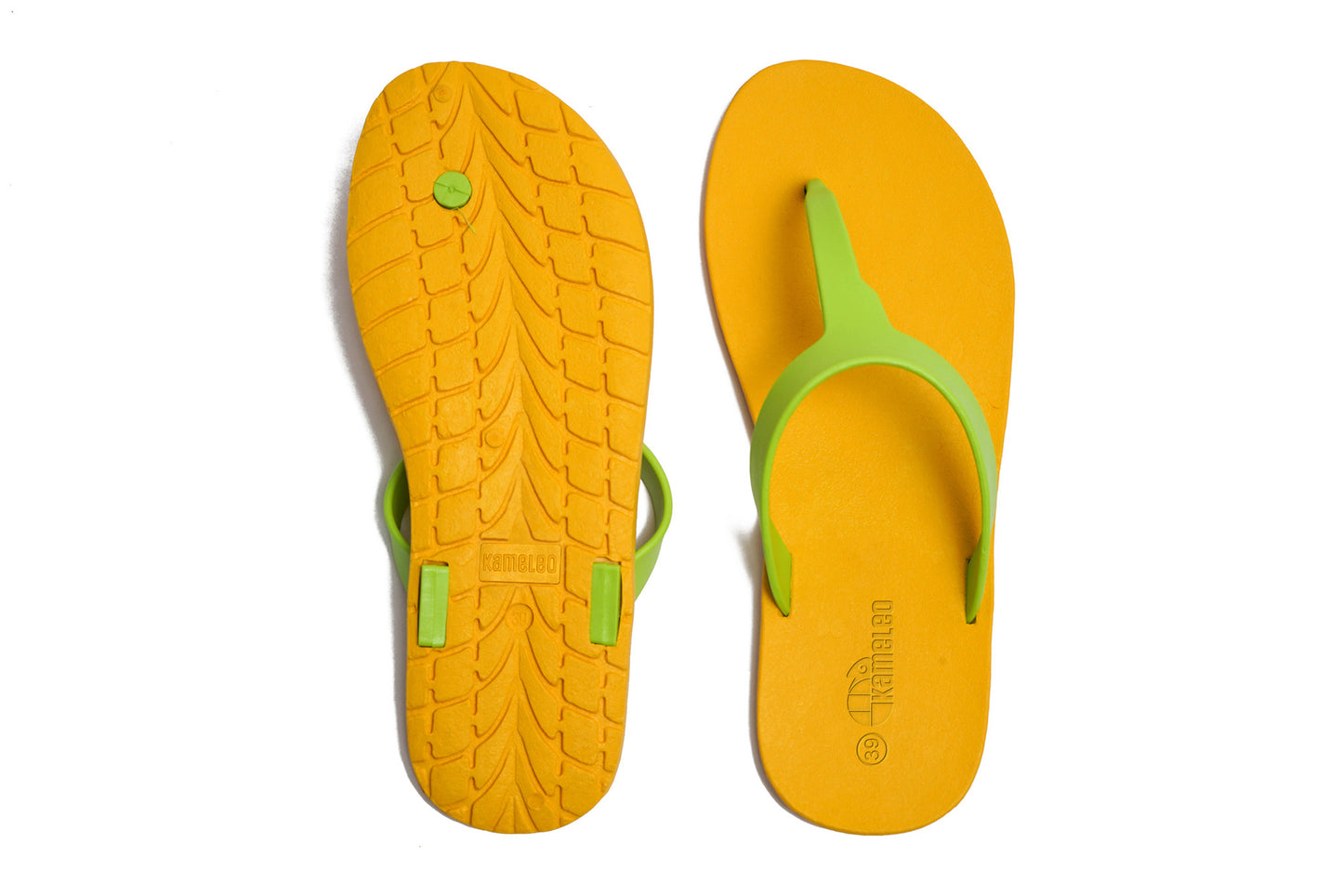 Thongs Yellow Sole Lime Strap
