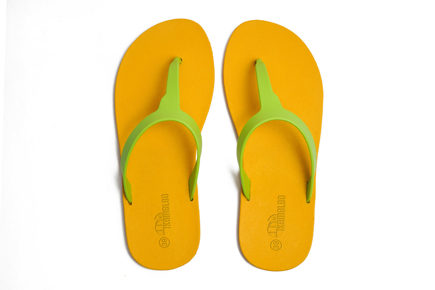 Thongs Yellow Sole Lime Strap
