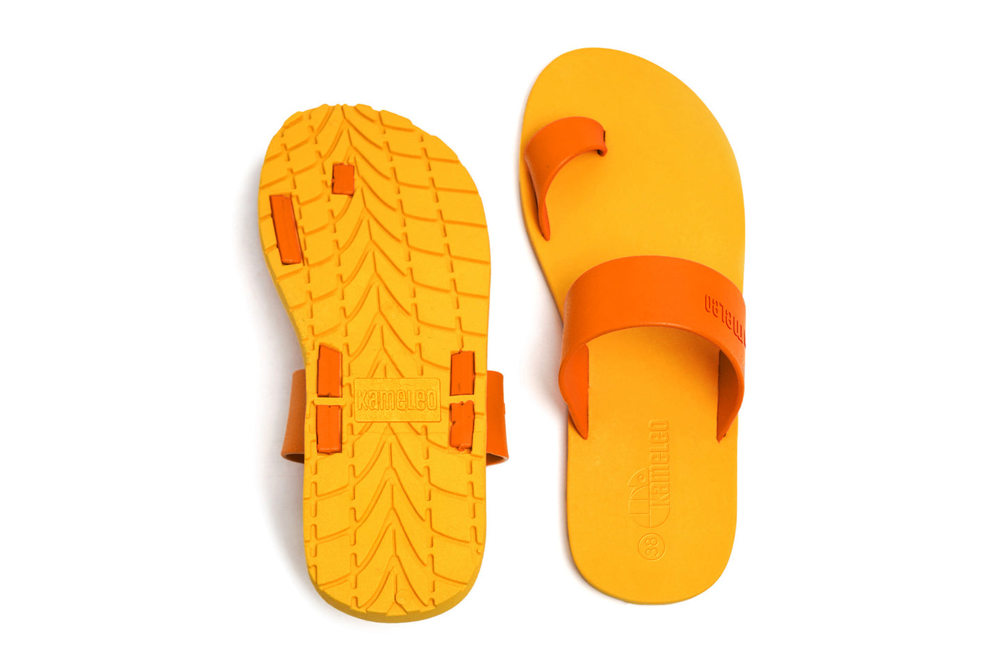 Pop Thumb Yellow Sole Orange Strap