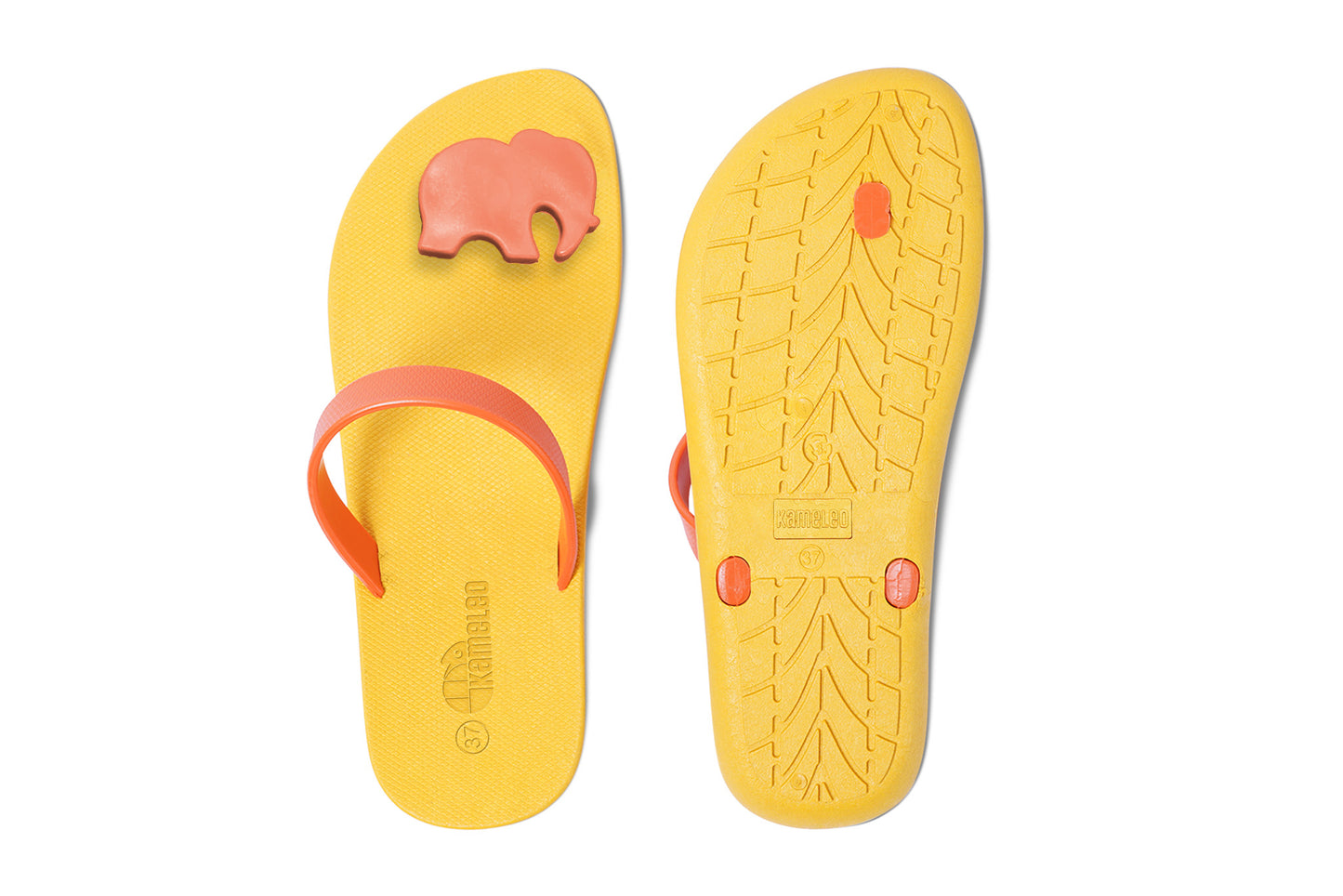 Poppi Ellie Yellow Sole Orange Strap