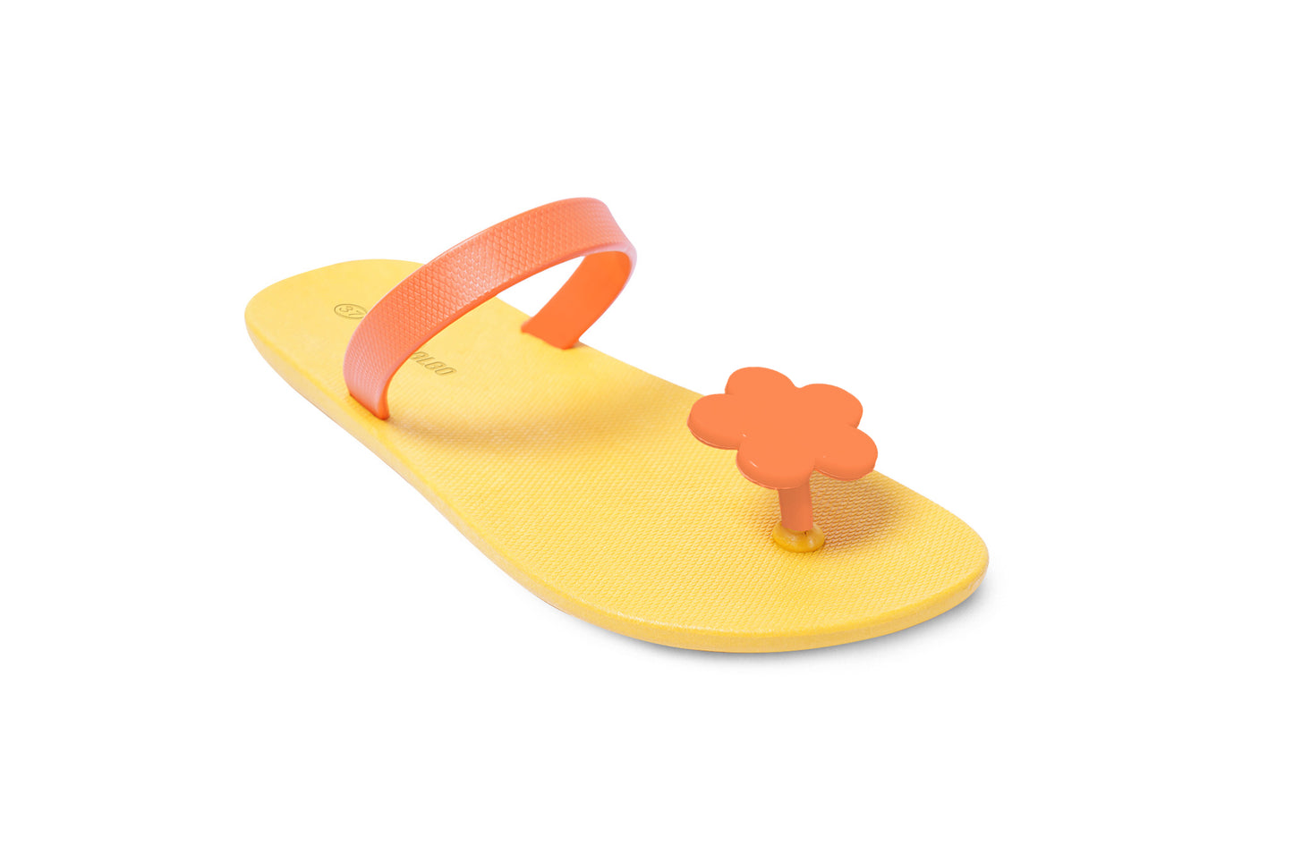 Poppi Flora Yellow Sole Orange Strap
