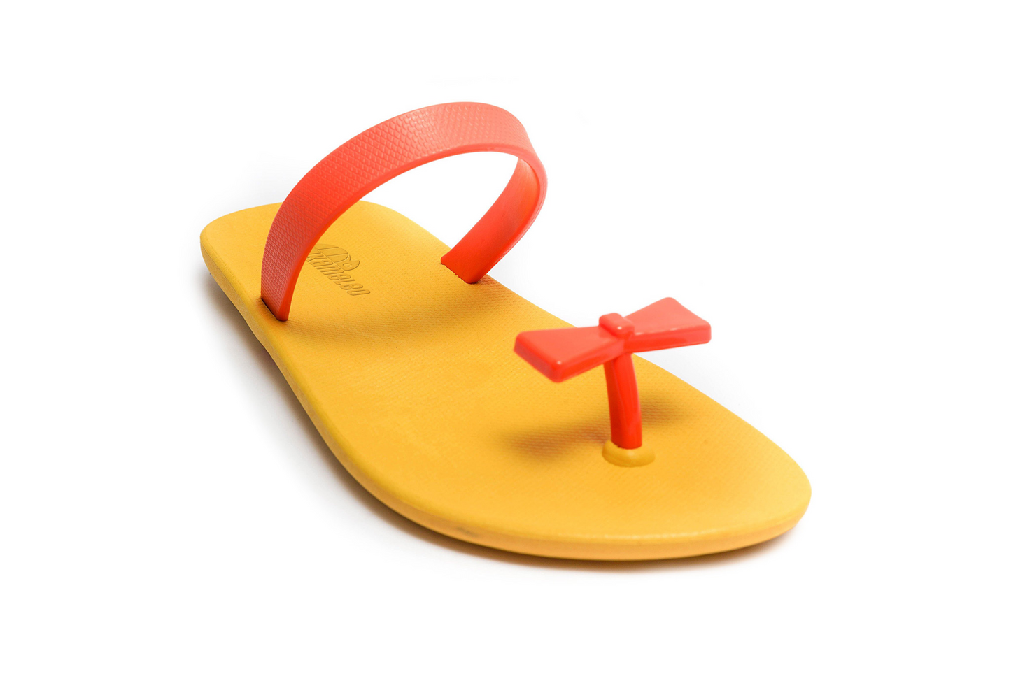 Poppi Bow Yellow Sole Orange Strap