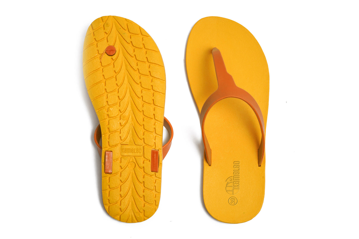 Thongs Yellow Sole Orange Strap