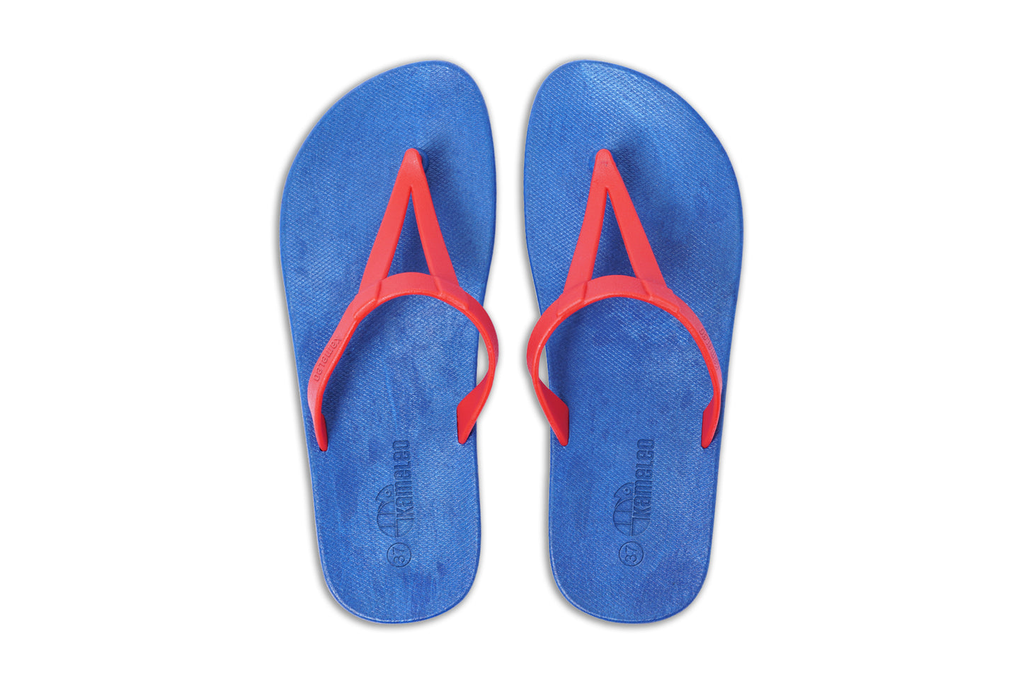 Eiffel Blue Sole Red Strap
