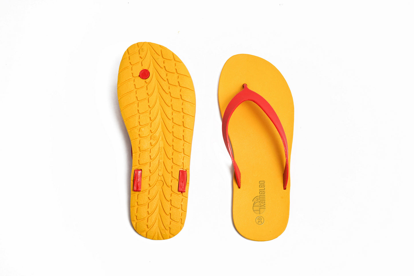 Flippy Yellow Sole Red Strap