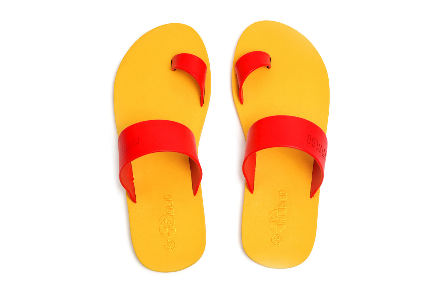 Pop Thumb Yellow Sole Red Strap