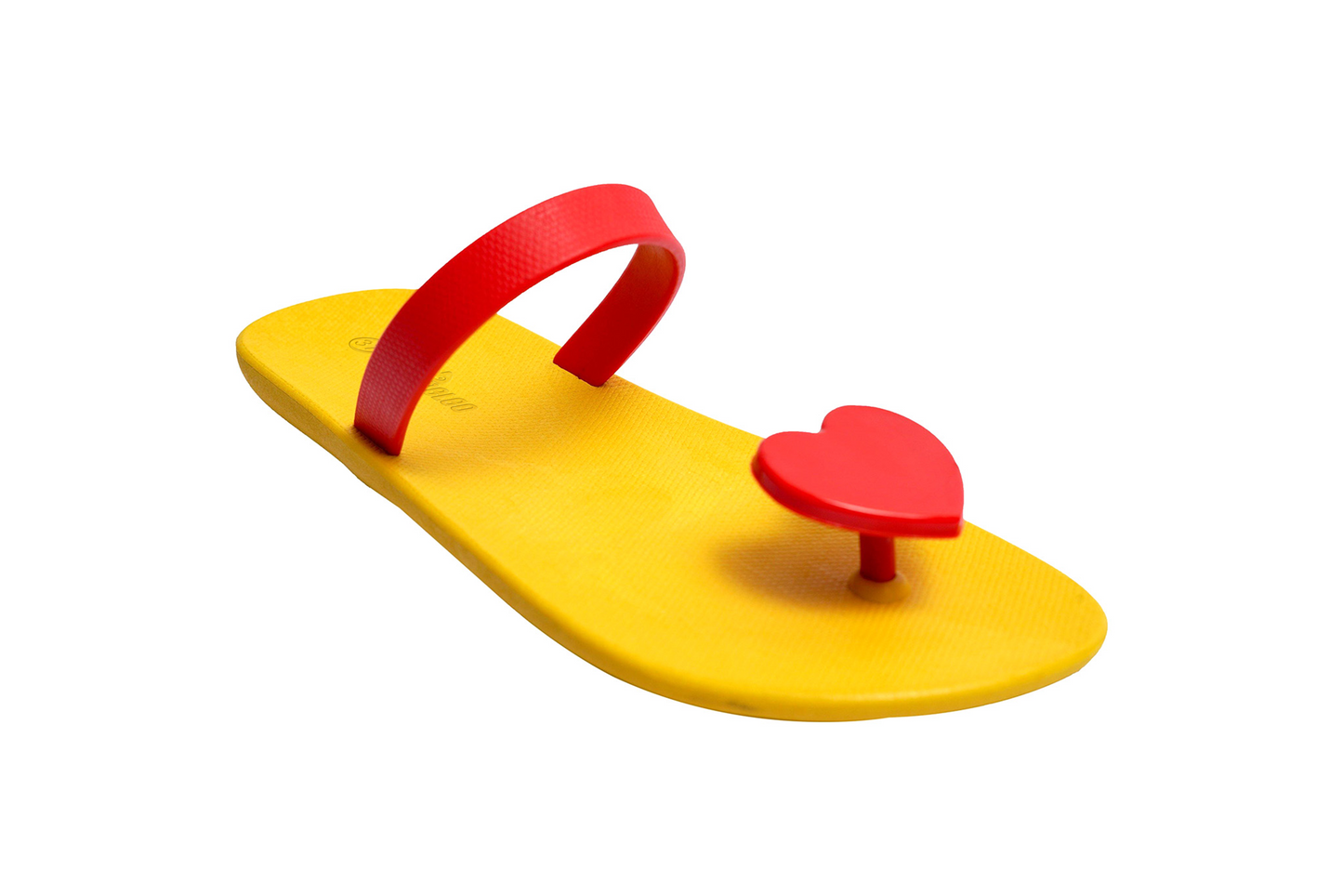 Poppi Heart Yellow Sole Red Strap